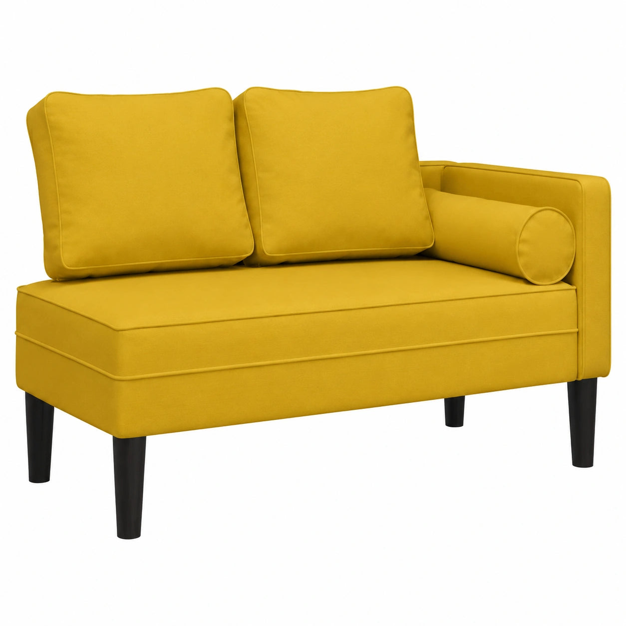 Gemütliches Chaiselongue aus Samt mit Kissen, ideal für Wohnzimmer und Büro
