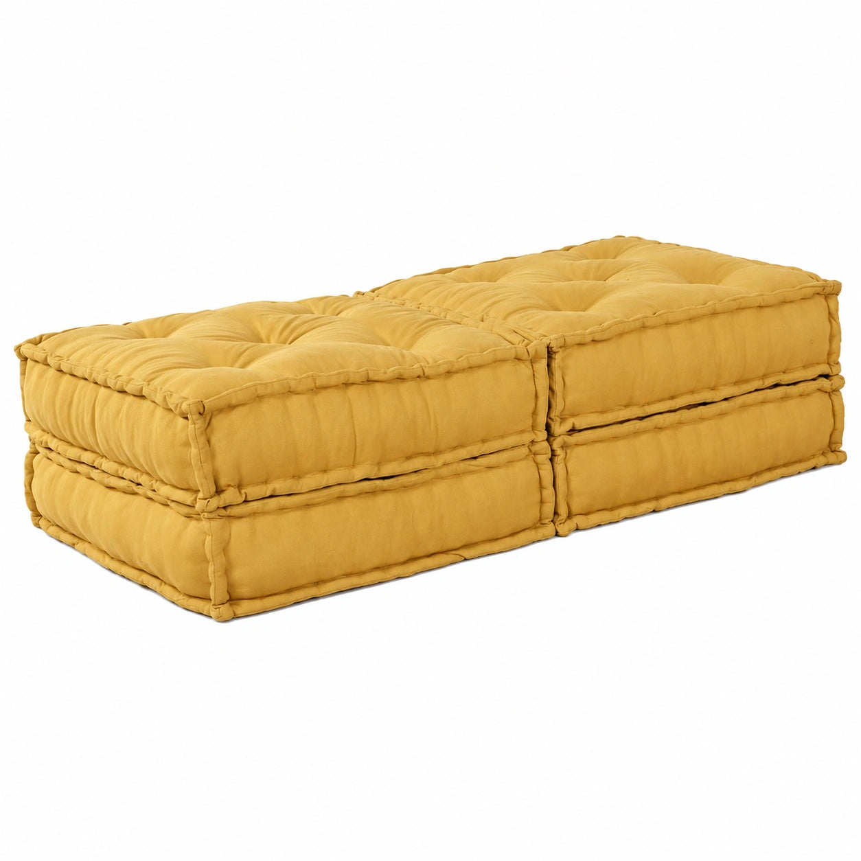 Modulares Sofa-Set 2-teilig Gelb 140 x 70 x 36 cm, Atmungsaktiv