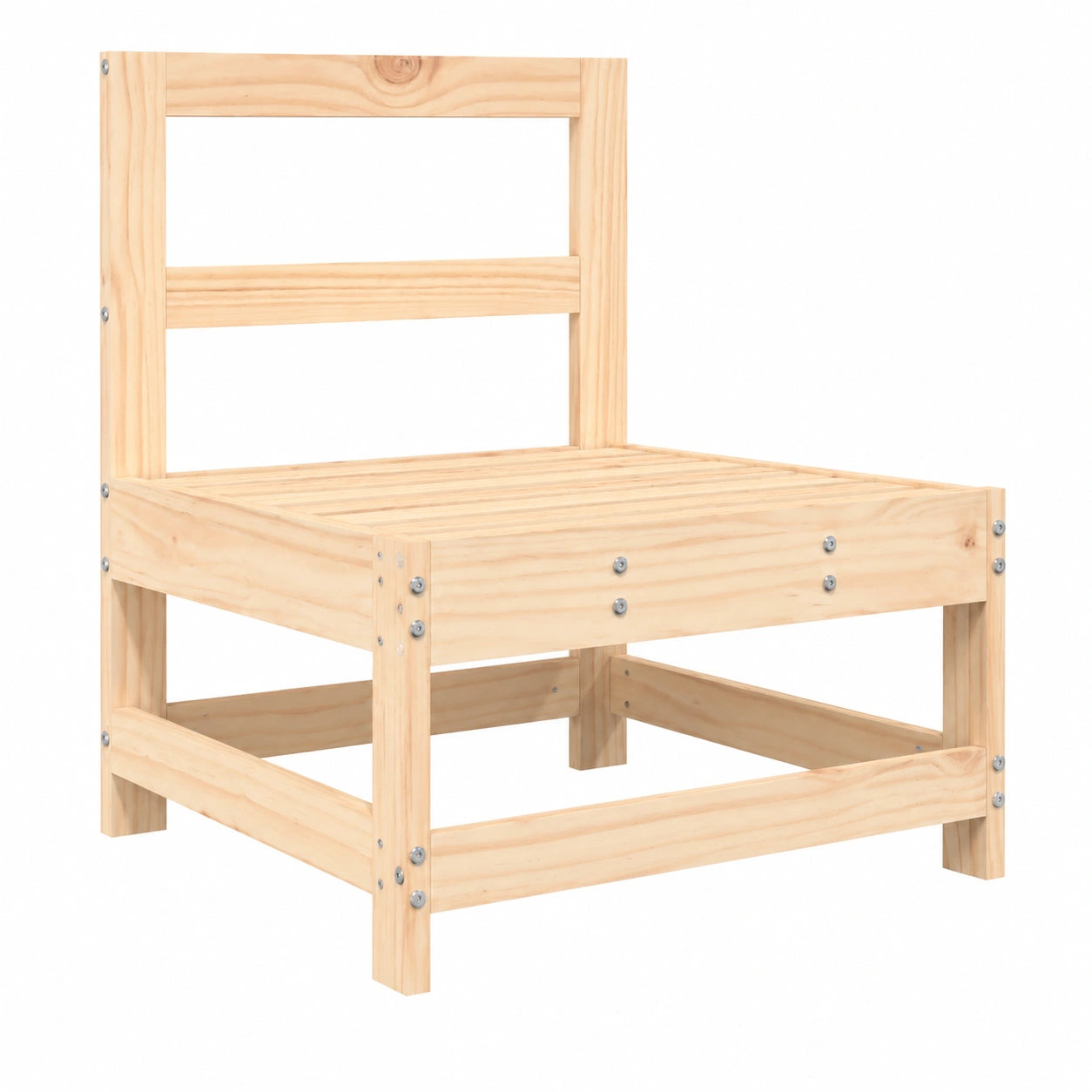 Modulares Garten-Mittelsofa aus Kiefernholz, platzsparend für Balkon und Terrasse