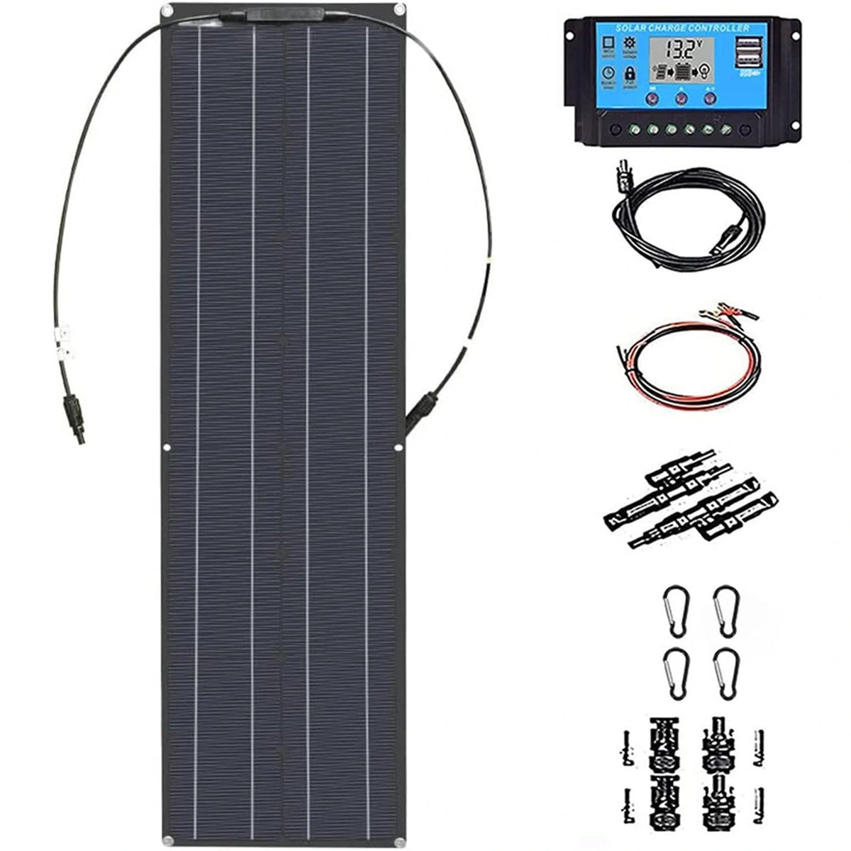 Panel fotowoltaiczny, 200 W, 18 V, kolor szary