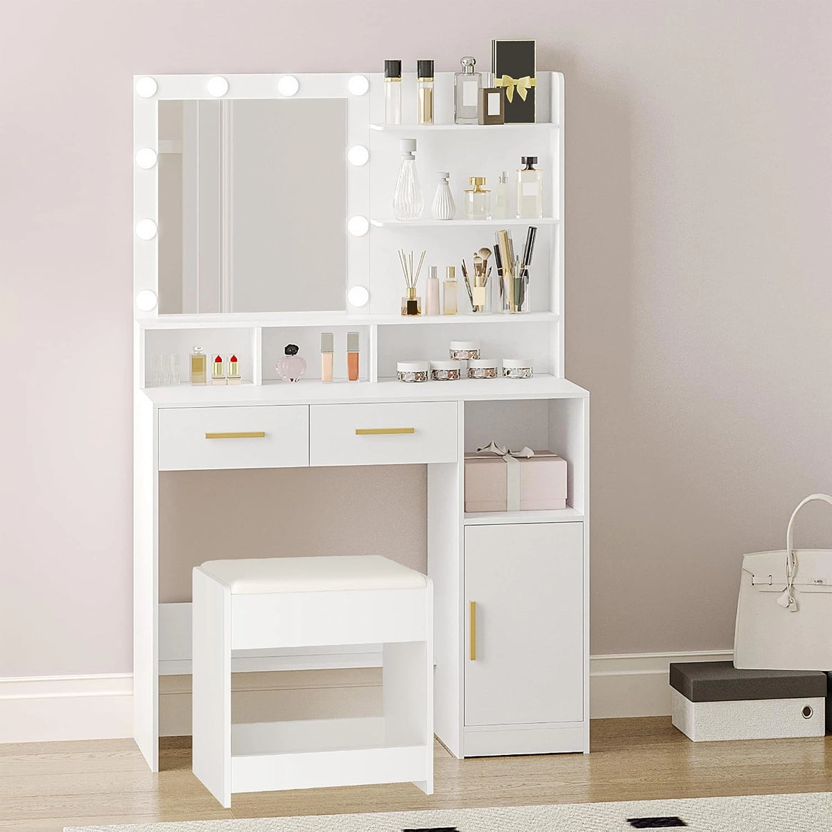 Szafka Hzuaneri DT3250, szuflady, kolor biały