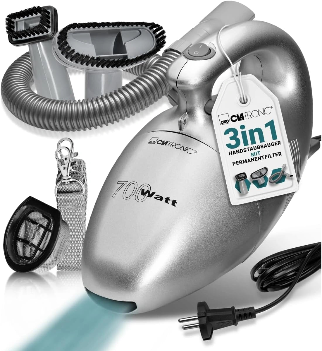 Odkurzacz ręczny Clatronic HS 2631, kolor szary