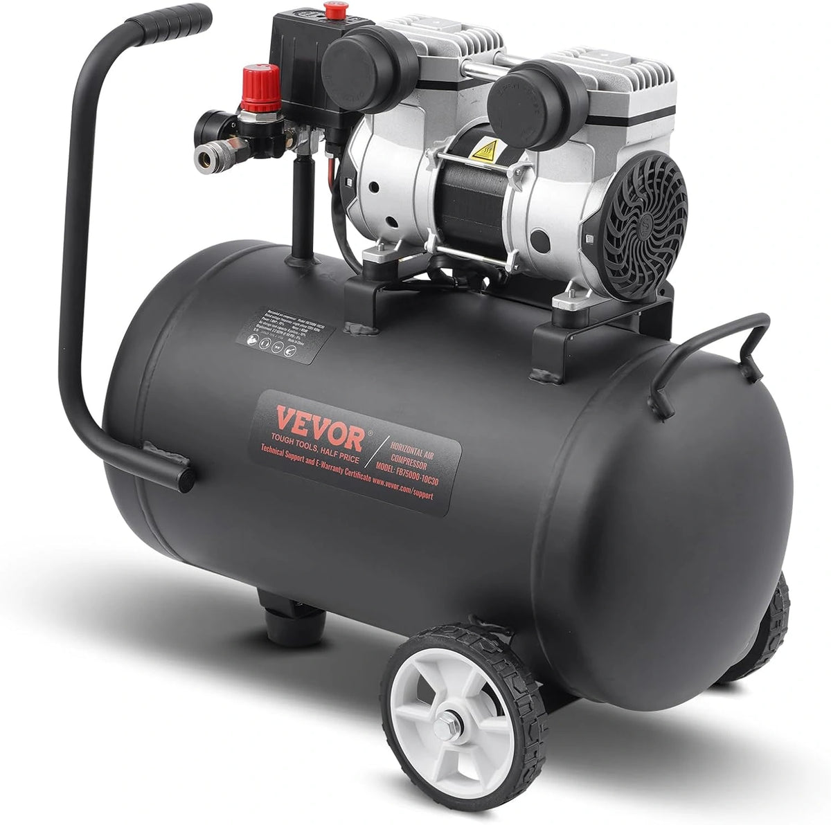 Kompresor VEVOR, 650 W, 30 l, kolor szary