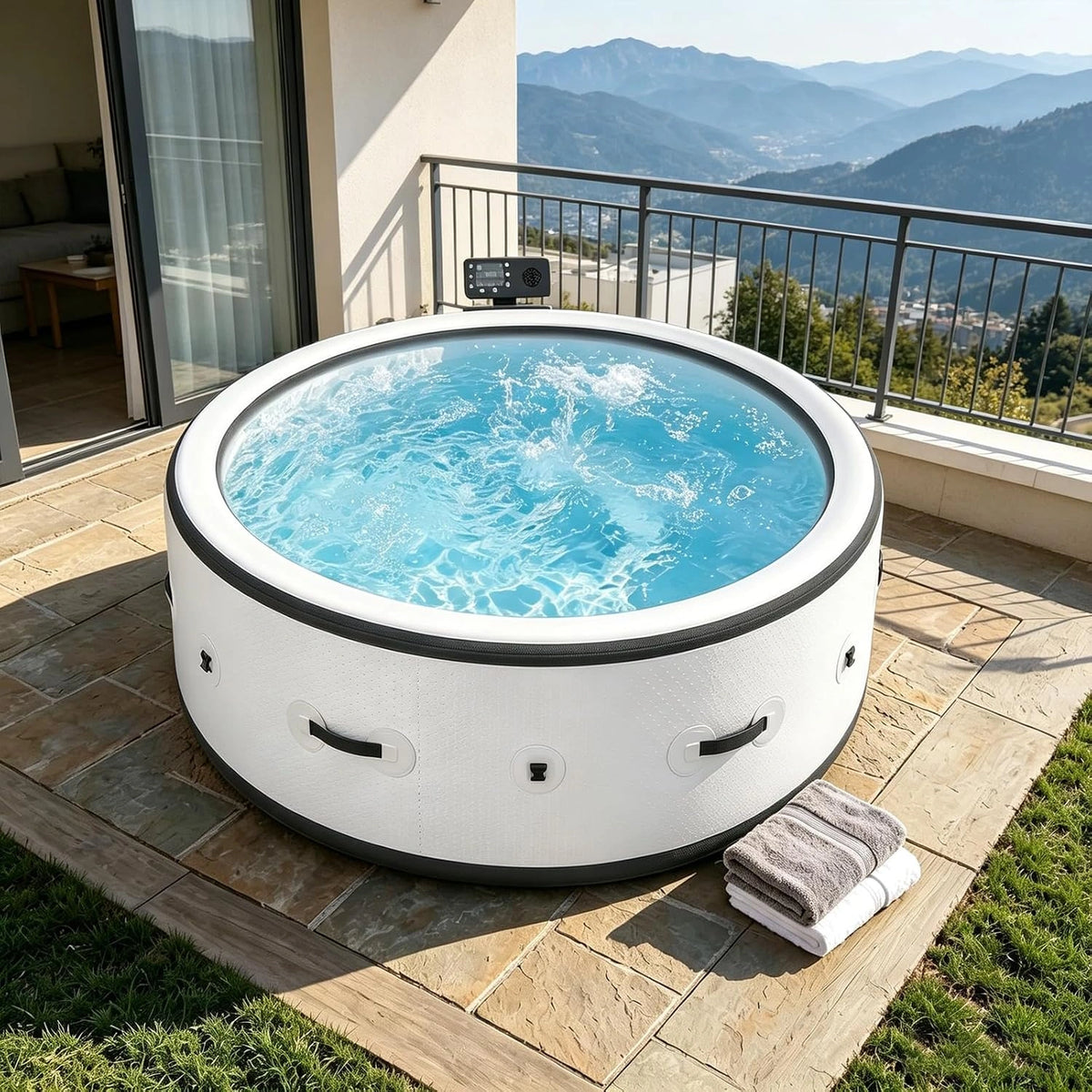Spa ogrodowe Nadmuchiwana, 2500 W, kolor szary