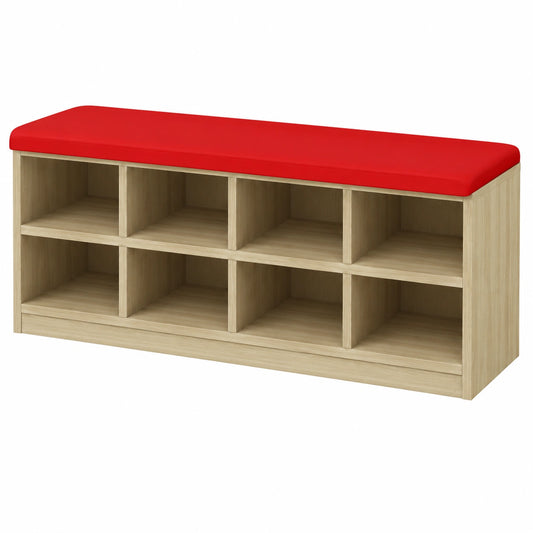 Vielseitiges Aufbewahrungsregal mit Sitzbank, Indoor-Aktivität, Sicherheitsbarriere, pflegeleichtes Polstersofa