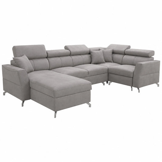Ecksofa VEDIS V mit Bettkasten und Schlaffunktion, modernes Design, links oder rechts montierbar