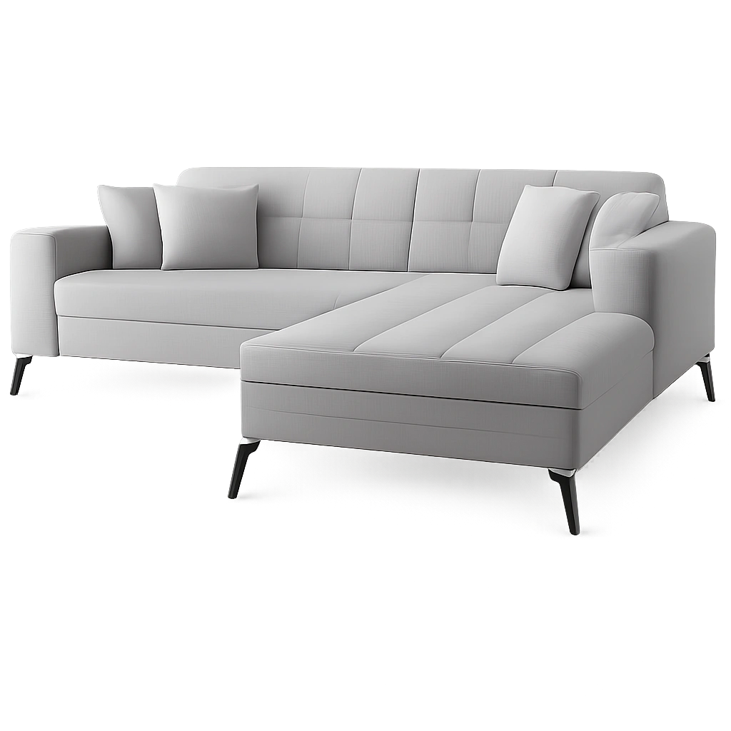 Moderne Ecksofa Dorit mit Bettfunktion – Variabel Links oder Rechts