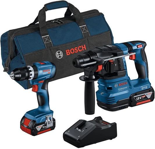 Zestaw elektronarzędzi Bosch Professional GSB 18V-45, 4,0 Ah, 18 V, kolor niebieski i szary