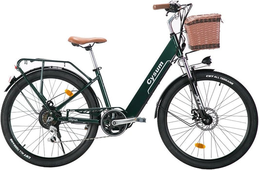 Rower elektryczny cysum, 250 W, 360 Wh, 36 V, kolor szary