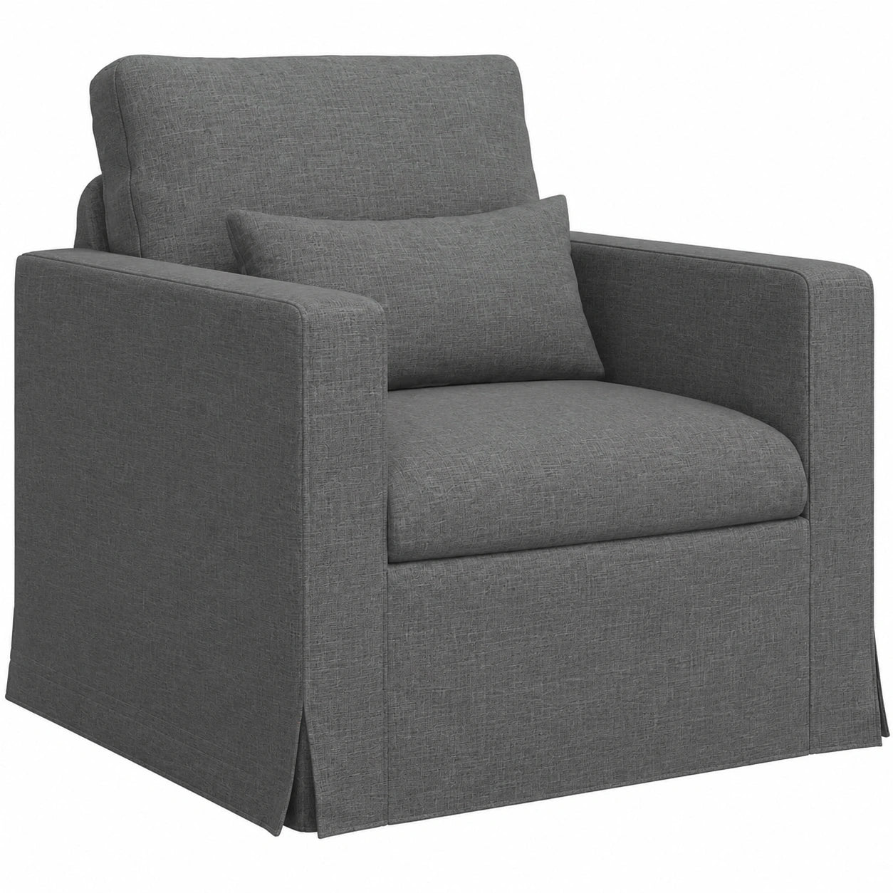 Modulares Sofa Dunkelgrau - Modernes Design mit Metallrahmen und Holzarmlehnen