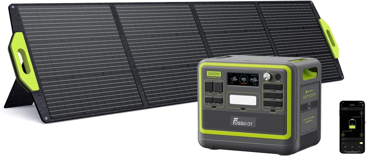 Panel fotowoltaiczny FOSSiBOT-Polska F1200, 200 W, 1024 Wh, kolor szary