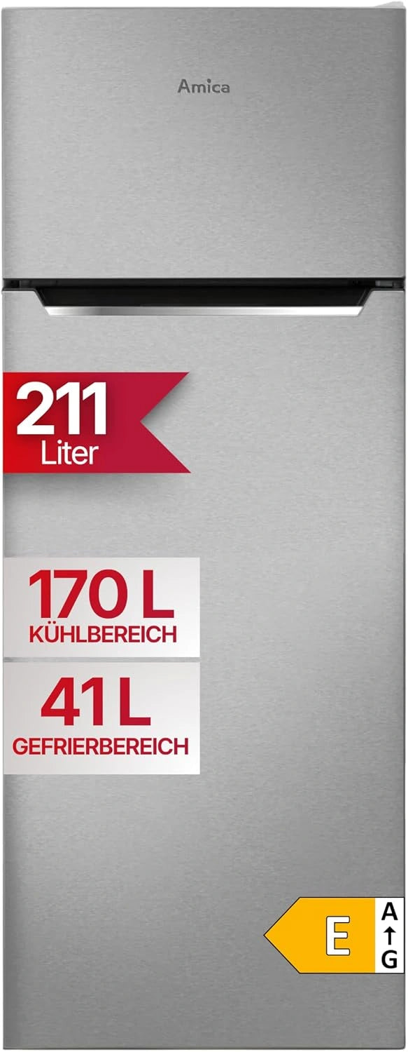 Lodówko-zamrażarka Amica DT 374, 211 l, kolor szary