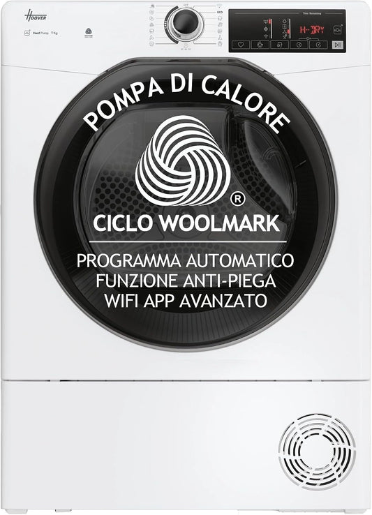 Suszarka do ubrań Hoover H-DRY 350, Wi-Fi, z pompą ciepła, kolor biały