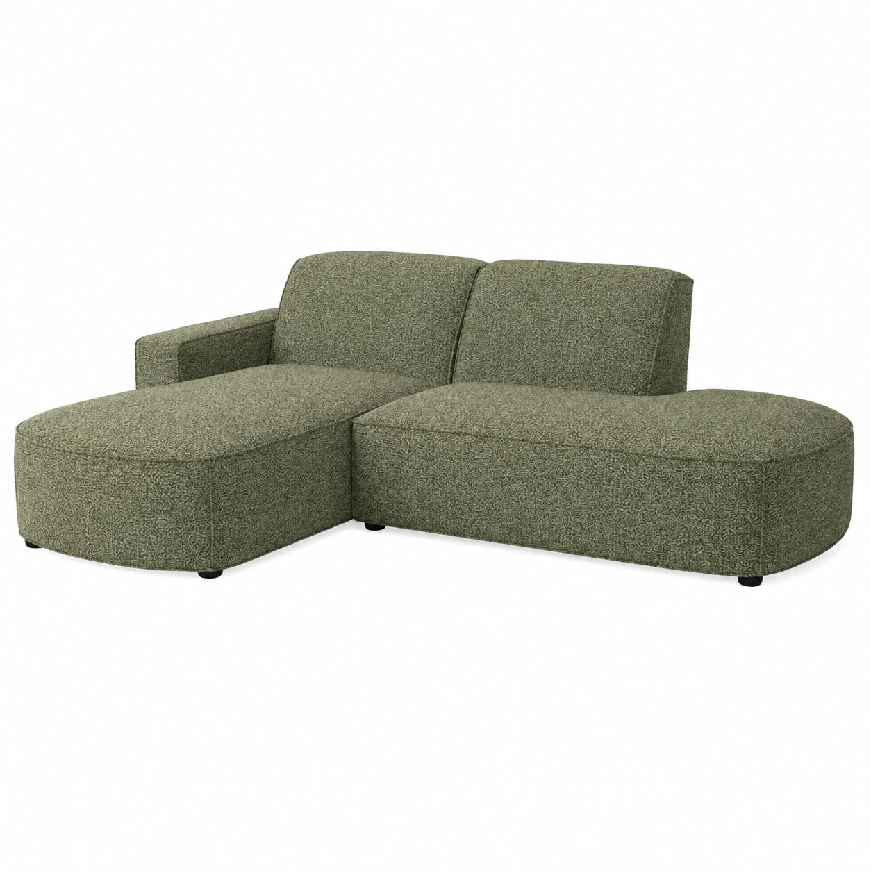Kaiser Möbel Ecksofa L-Form mit Ottomane, Bequemes 3-Sitzer Wohnlandschaft Sofa, Stilvoller Artico Stoff, Ideal fürs Wohnzimmer