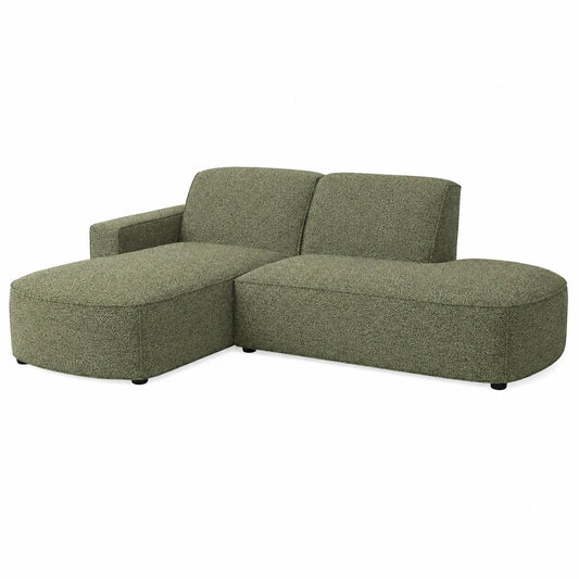 Kaiser Möbel Ecksofa L-Form mit Ottomane, Bequemes 3-Sitzer Wohnlandschaft Sofa, Stilvoller Artico Stoff, Ideal fürs Wohnzimmer