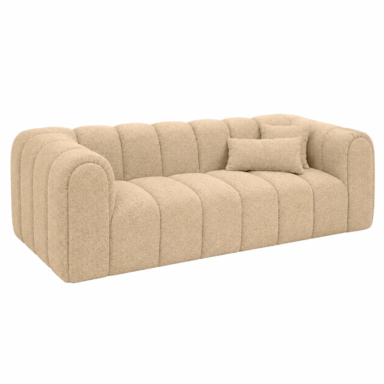 Beiges 3-Sitzer Bigsofa Salto mit Taschenfederkern, Modular, 118 x 254 x 69 cm