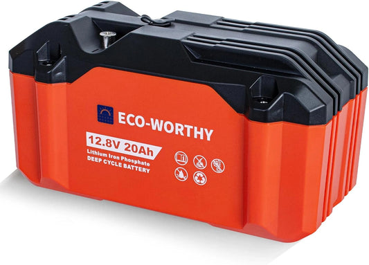 Akumulator ECO-WORTHY LiFePO4, 20 Ah, 256 Wh, 12 V, kolor czerwony