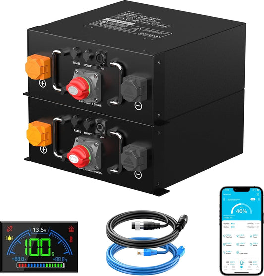 Akumulator LiFePO4, 320 Ah, 12 V, kolor czarny