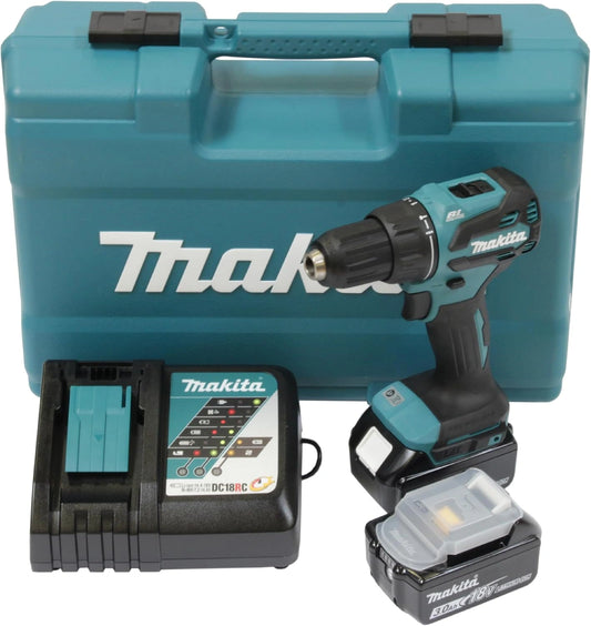 Wiertarko-wkrętarka Makita DHP490RFX3, 3,0 Ah, 18 V, kolor turkusowy