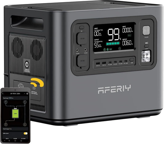 Akumulator AFERIY, 2400 W, 2048 Wh, 230 V, kolor szary