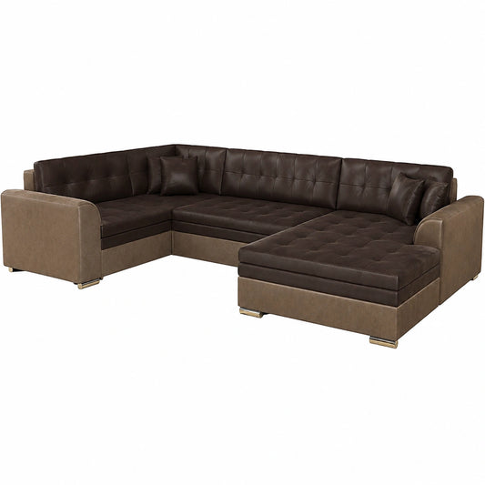 All4All Ecksofa Moritz mit Bettfunktion – Komfortable Wohnlandschaft in Monolith29/09, Rechts
