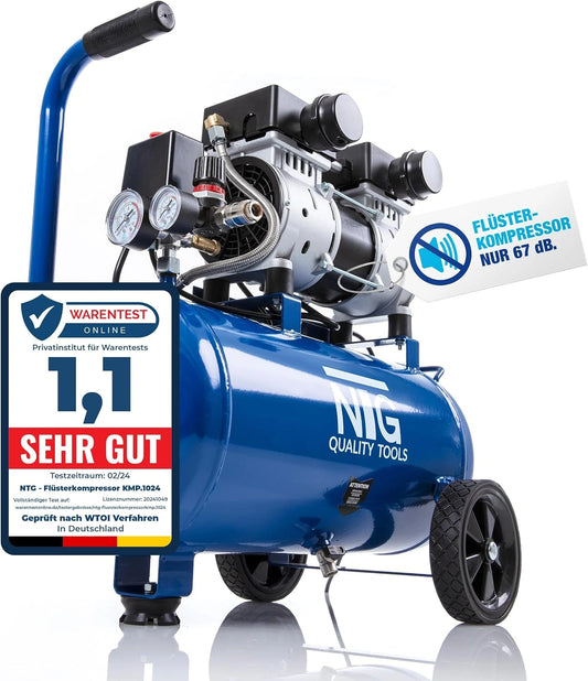 Kompresor NTG, 1470 W, 24 l, kolor niebieski i szary